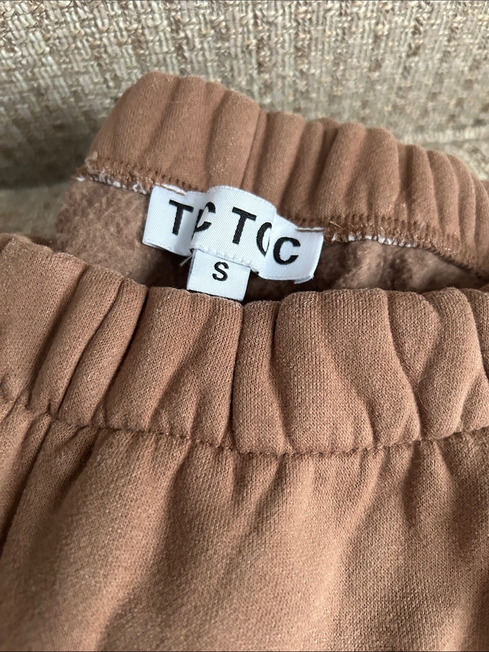 Tic Toc Brown Sweatpants. Size S - Picture 2 of 2